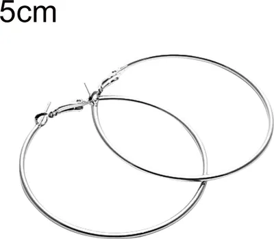 Produktbild von 1 Paar Damen-Ohrringe mit großem Kreis-Charm, Statement-Creolen, Abendparty, Schmuck, Geschenk-5cm