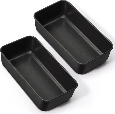 Produktbild von Backform Set 2-teilig, antihaftbeschichtet, rechteckig, 23x13x6cm, rostfrei, leicht zu reinigen