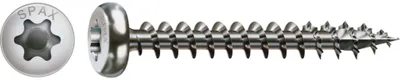 Produktbild von SPAX Universalschraube aus Edelstahl rostfrei A2, T-STAR plus, Halbrundkopf, Vollgewinde, 4CUT - Größe: 4,0 x 30 mm - Menge: 200 Stück