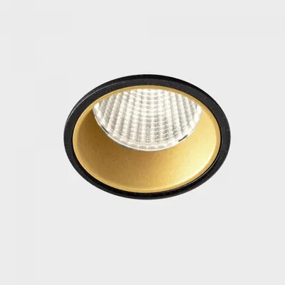 Image de KOHL LIGHTING KOHL-Lighting VERSUS luminaire encastré avec cadre 80 mm noir-doré 38° 15 W IRC 80 4000K DALI