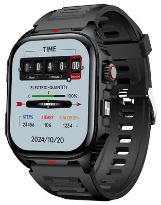 Produktbild von Smartwatch mit Bluetooth 5.3, Telefonie, Musik, Fitness-Tracking, Herzfrequenz- und SpO2-Messung, IP68 – 2,01 Zoll