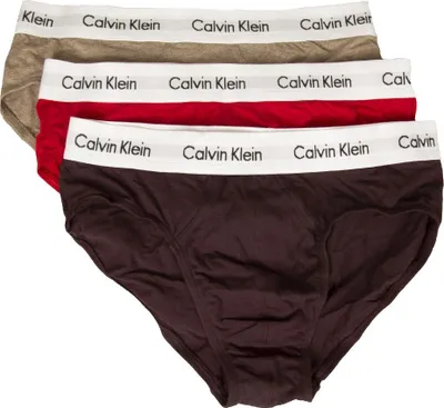 Obrázek produktu pro Sada 3 pánských slipů, trojbalení, CK CALVIN KLEIN, č. výrobku U2661G 3P HIP BRIEF, L, bavlna 95 %, Elastan 5 %