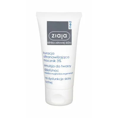 Productafbeelding van Ziaja Med Emulsie voor het gezicht met ureum, 50 ml | Reinigende en hydraterende verzorging | Geschikt voor de gevoelige en problematische huid