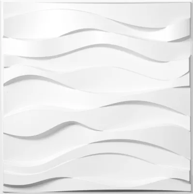 Obrázok produktu pre VEVOR 13ks 3D nástenných panelov 50x50cm Dekoračné dlaždice Samolepiace obtlačky na stenu PVC, do kancelárie, predsiene, kuchyne, obývačky a jedálne (vlny)