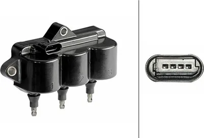 Produktbild von HELLA 5DA 358 168-661 Zündspule 12V für CHEVROLET MATIZ (M200, M250) für DAEWOO Matiz Schrägheck (M100, M150)