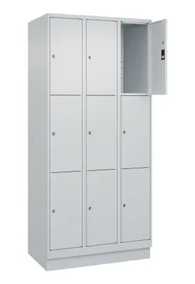 Produktbild von CP Schließfachschrank Classic PLUS lichtgrau 080020-303 S10009, 9 Schließfächer 90,0 x 50,0 x 195,0 cm