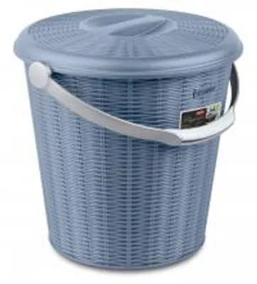 Produktbild von Elegance-Eimer mit Deckel, 10 Liter, in der Farbe Blau