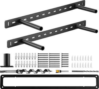Image de lot de 2 supports d'étagères pour charges lourdes - Lot de supports d'étagères 558,4 mm - Support d'étagère universel pour étagères lourdes