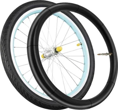 Image de Avizar, chambre à air pour vélo 24x1,75–1,90, valve en caoutchouc 44 mm, noir