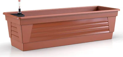 Produktbild von Plastard Blumenkasten Terrakotta 80 cm mit Hydroeinsatz Pflanzkasten Balkonkasten