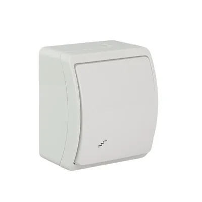 Image de Koala série apparente IP44 Blanc Interrupteur va-et-vient
