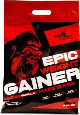 A bag of weight gainer supplement with a gorilla graphic.