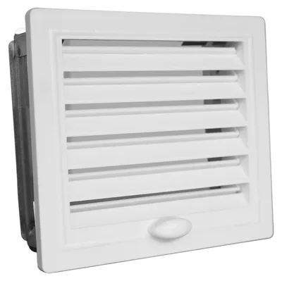 Obrázok produktu pre Plastová vetracia mriežka s montážnym rámom 150x150 nastaviteľná