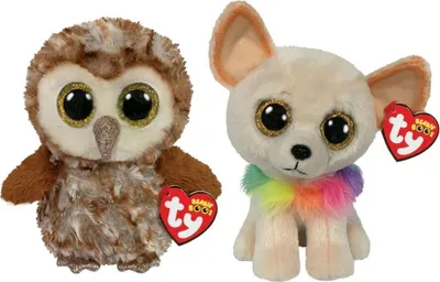 Produktbild von Ty - Stofftiere - Beanie Boo's - Percy Owl & Chewey Chihuahua