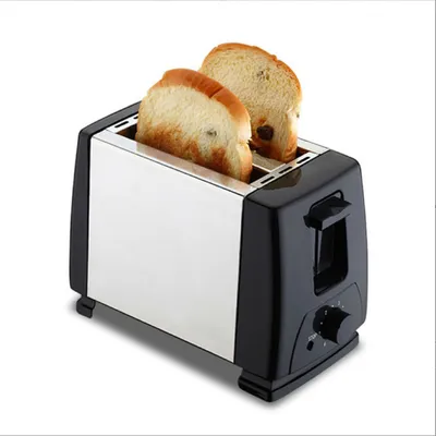 Produktbild von Toaster, 2 kurze Schlitze, 700W,  Edelstahl in Silber-Optik, für 2 Scheiben, Für verschieden große Brotscheiben
