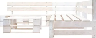 Immagine prodotto di vidaXL Set salotto pallet 4 pezzi legno bianco