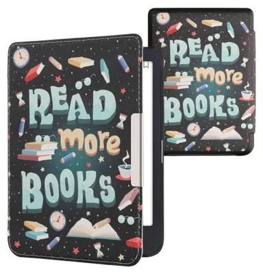 Produktbild von kwmobile Schutzhülle für Tolino Shine 3 Hülle - eReader Flip Case mit Auto Sleep Funktion - Lies mehr Bücher mit Blau Gelb Grün