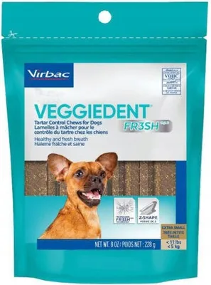 Produktbild von VIBRAC Veggiedent Fresh XS - leckerli für hunde - 114g