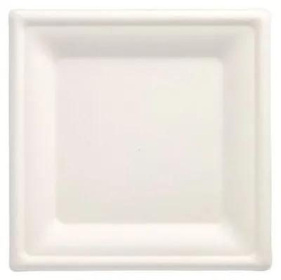 Produktbild von Teller, Zuckerrohr "pure" eckig 20 cm x 20 cm weiss
