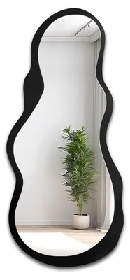 Zdjęcie produktu dla Alfaram Lustro organiczne RISOL w ramie czarnej MDF 90x203