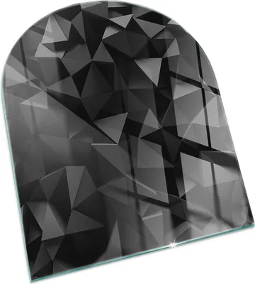 Produktbild von Dreidimensionale Geometrie – Glasbodenplatte für – Kaminofen – Kaminplatte Glas – Schutzglas – Funkenschutzplatte –Glasbodenplatte Feuerfeste – Hitzeschutzplatte – Bodenschutz aus Glas – 80x70 cm