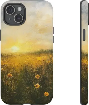 Produktbild von Sonnenverwöhntes Wildblumenfeld – Hülle Kompatibel mit iPhone 15 Plus
