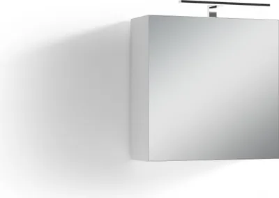 Produktbild von byLIVING Spiegelschrank Spree, Breite 60 cm, mit LED-Beleuchtun, mit Schalter- und Steckdosenbox, Badezimmerschrank mit Spiegeltür