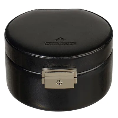 Immagine prodotto di WINDROSE scatola di gioielli Merino Round Jewelry Box Black nero