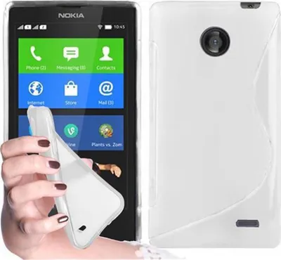 Immagine prodotto di Cadorabo cover protettiva per Nokia X cover in bianco custodia per cellulare TPU custodia in silicone