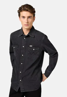 Produktbild von Wrangler 112362906 Langarmhemd Schwarz 4XL Mann Schwarz 4XL