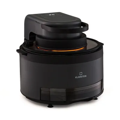 Produktbild von Klarstein Heißluftfritteuse 2-in-1, Airfryer mit Dampffunktion, Heissluftfriteuse zur Schnellaufheizung, Air Fryers mit 6 Programmen, Air Fryer XL, Heißluft-Fritteuse mit Extra-Zubehör, 5 L, 1250 W