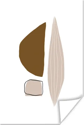 Produktbild von MuchoWow® Poster Abstrakt - Formen - Linienkunst 60x90 cm - Wanddekoration