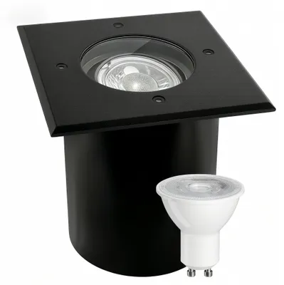 Zdjęcie produktu dla Reflektory gruntowe, IP65, czarny, stal nierdzewna, do ogrodu