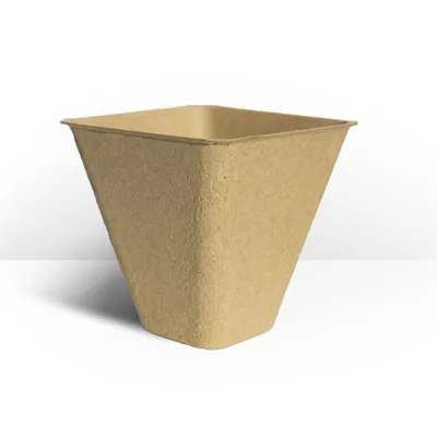 Produktbild von Quadratischer Torftopf 8 × 8 cm – Set 24 Stück, biologisch abbaubare Anzuchttöpfe für Gartenpflanzen, Aussaat und Pikieren