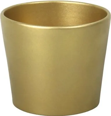 Image de Cache pot céramique CALYPSO CHRISTMAS Ø13 cm or