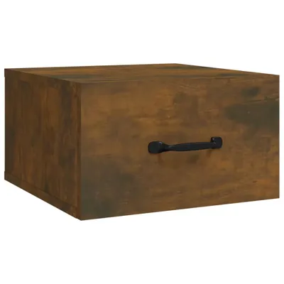 Immagine prodotto di vidaXL Comodino da parete in rovere fumé 35x35x20 cm
