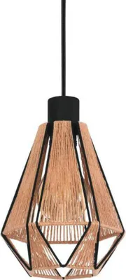 Zdjęcie produktu dla EGLO 43776, 1 szt., E27, IP20, Czarny, Naturalny