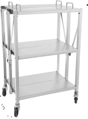 Immagine prodotto di Carrello da cucina, design a 3 strati, capacità di carico 100 kg, argento