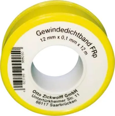 Produktbild von PTFE-Gewindedichtband 0,1mm stark x 12 mm x 12 m DVGW