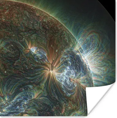 Produktbild von MuchoWow® Poster Universum - Planet - Licht 75x75 cm - Wand Dekoration