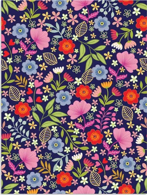 Produktbild von MuchoWow® Poster Blumen - Farben - Muster 90x120 cm - Wohnzimmer