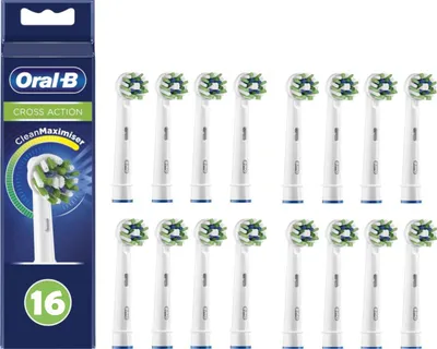 Image de Brossettes de brossage Oral-B CrossAction - 16 pièces - Pack économique (2 x 8 pièces)