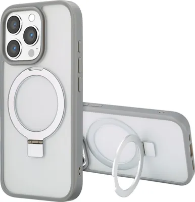 Produktbild von Accezz Ring Stand Backcover mit MagSafe iPhone 16 Pro - Grau