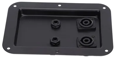 Produktbild von Anschlussdose, 4-adrige Buchsenplatte, Dual-6,35-Stecker-Lautsprecher für Bühnensound und Aufnahmestudio