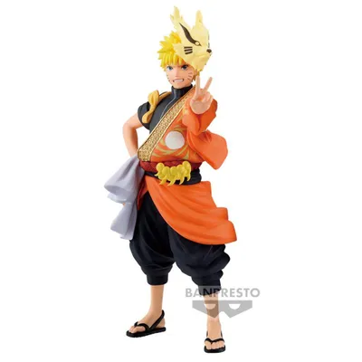 A full-body shot of a Naruto action figure.