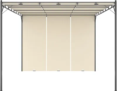 Produktbild von vidaXL Gartenpavillon mit Seitenvorhang 4x3x2,25 m Creme