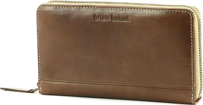 Image de bruno banani Cuir porte-monnaie Zip Around Wallet Brown brun
