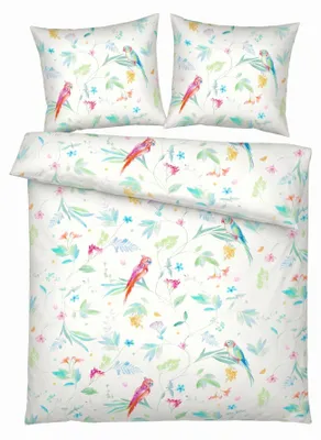Produktbild von JACK by Kaeppel Mako Satin Bettwäsche 2 tlg. 135x200cm Exotic Papagei Bunt