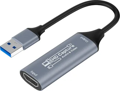 Obrázek produktu pro INF 4K HDMI Capture Card USB 3.0 pro živé vysílání a záznam videa Šedá