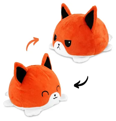 Immagine prodotto di Peluche reversibile - Volpe e gatto - 12 cm - Peluche morbido